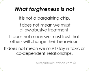 Misconceptions about forgiveness