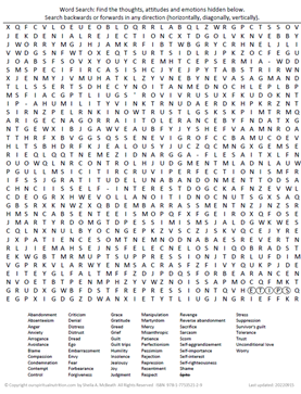 Spiritual word search puzzle